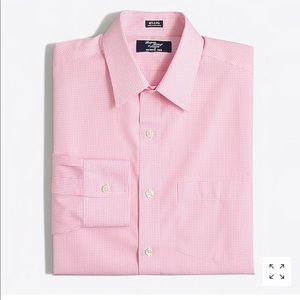 J Crew wrinkle free voyager dress shirt check Med